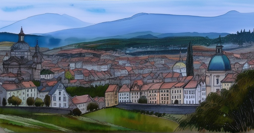Alès — aquarelle — France