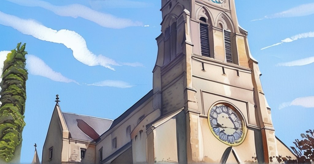 Algrange — aquarelle — France