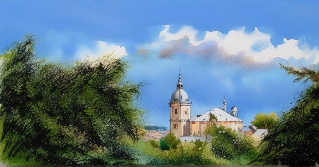 Allauch — aquarelle — France