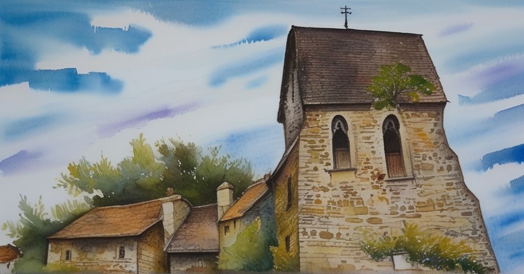 Allinges — aquarelle — France