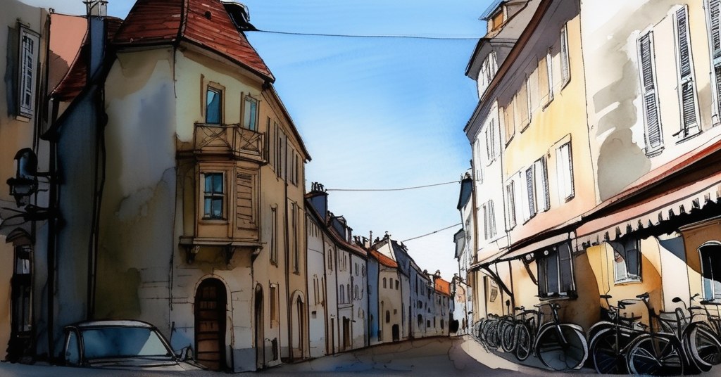 Altkirch — aquarelle — France