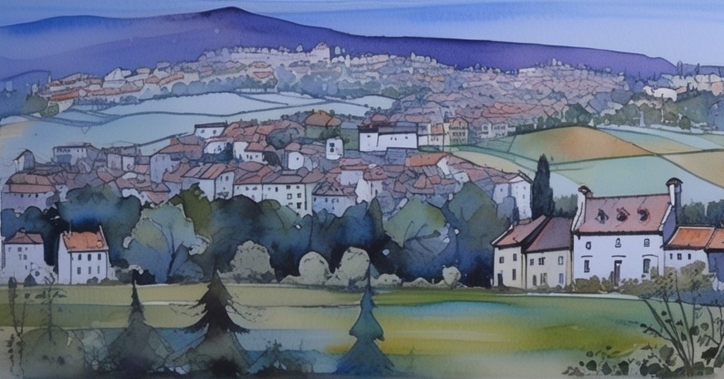 Alytus — aquarelle — Lituanie