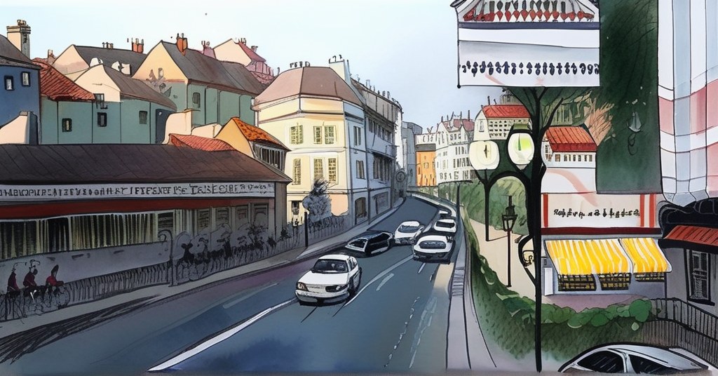 Ambilly — aquarelle — France