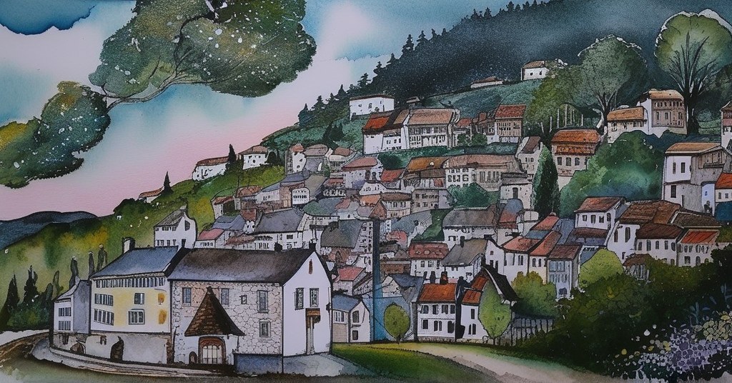 Amboise — aquarelle — France