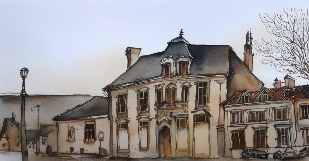 Amfreville-la-Mi-Voie — aquarelle — France