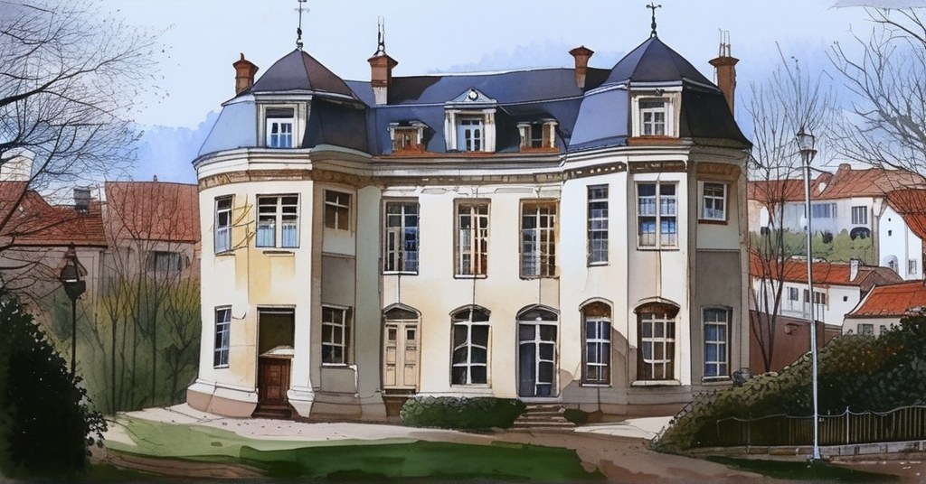 Andrésy — aquarelle — France