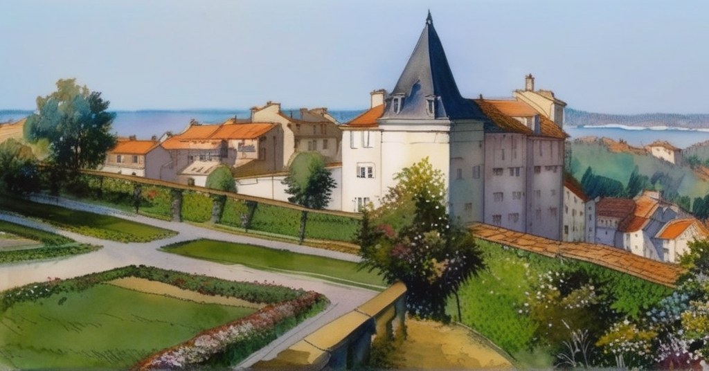 Andrézieux-Bouthéon — aquarelle — France