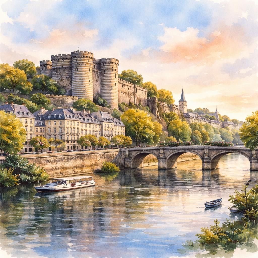 Aquarelle de Angers