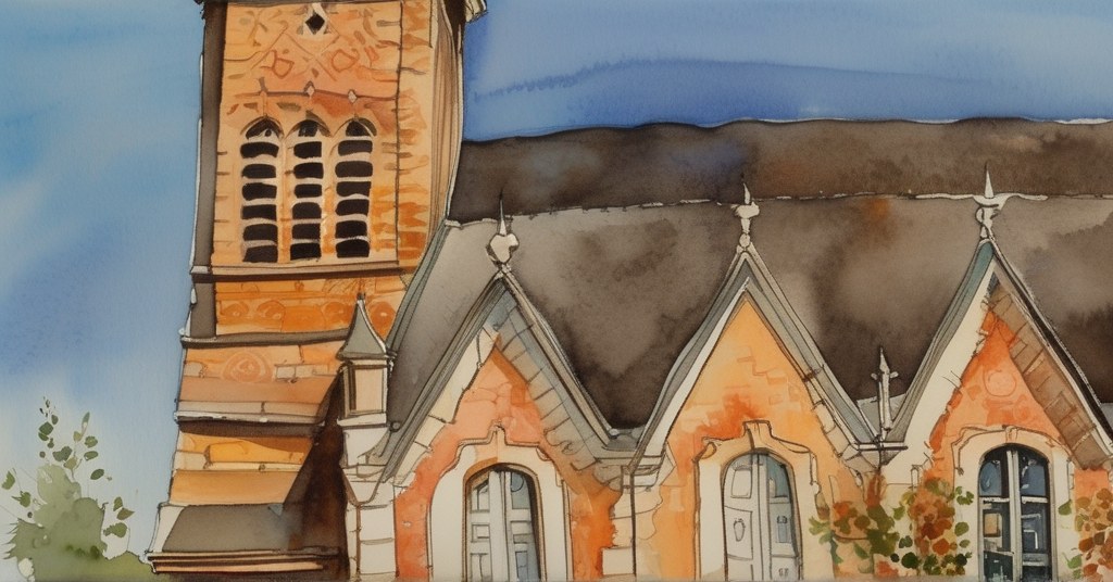 Angres — aquarelle — France