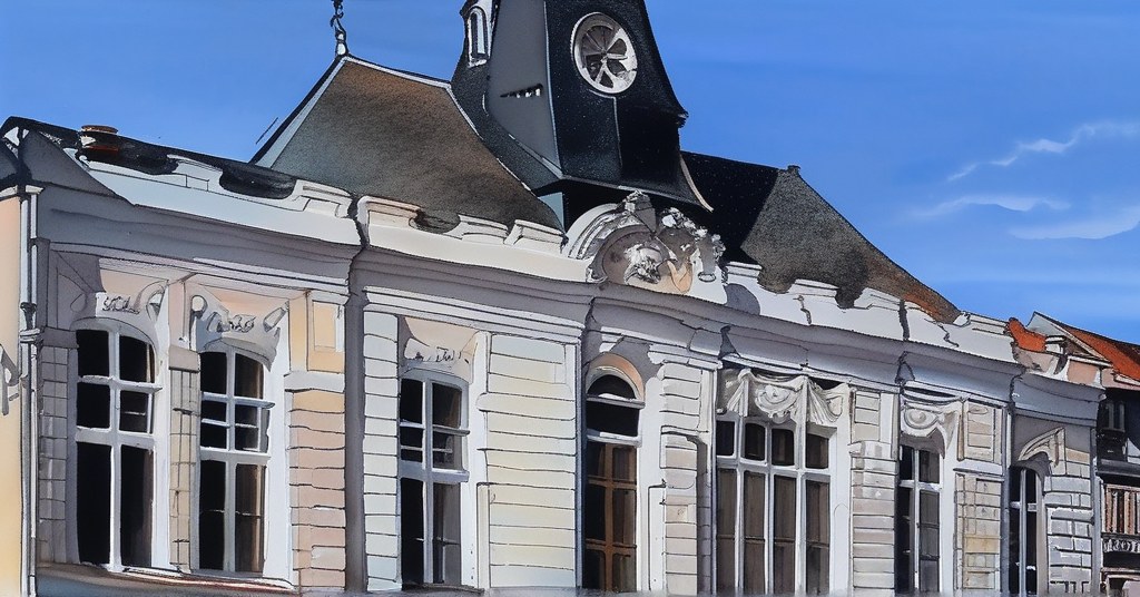 Aniche — aquarelle — France