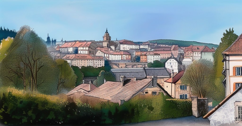 Annonay — aquarelle — France