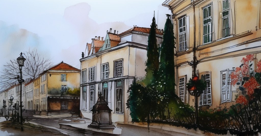 Arès — aquarelle — France
