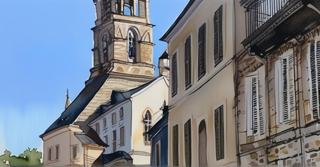 Argenton-sur-Creuse — aquarelle — France