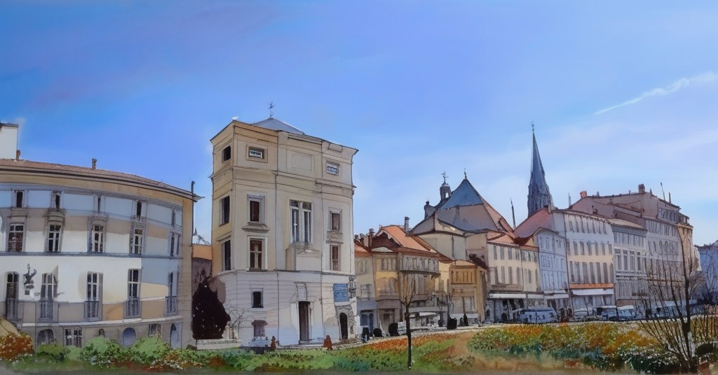 Armação de Pêra — aquarelle — Portugal