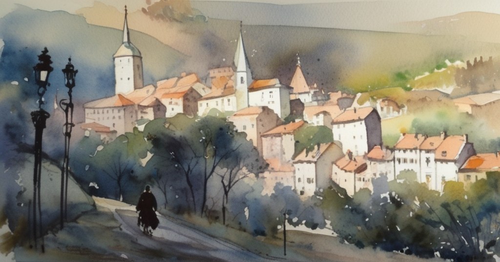 Arques-la-Bataille — aquarelle — France