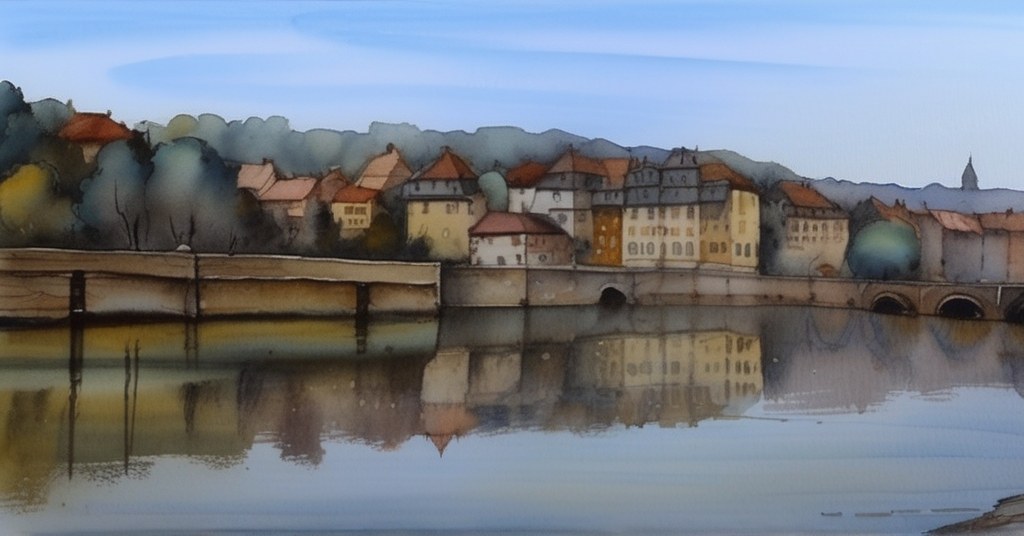 Ars-sur-Moselle — aquarelle — France
