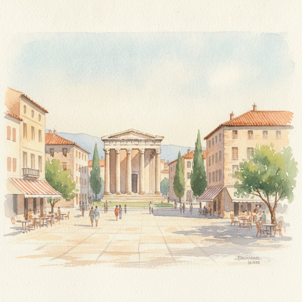 Aquarelle de Athènes
