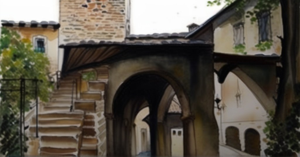 Aubignan — aquarelle — France