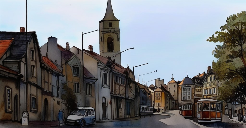 Aucamville — aquarelle — France