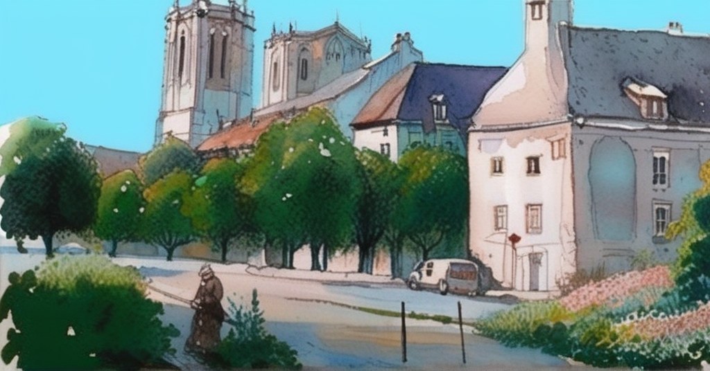 Auch — aquarelle — France