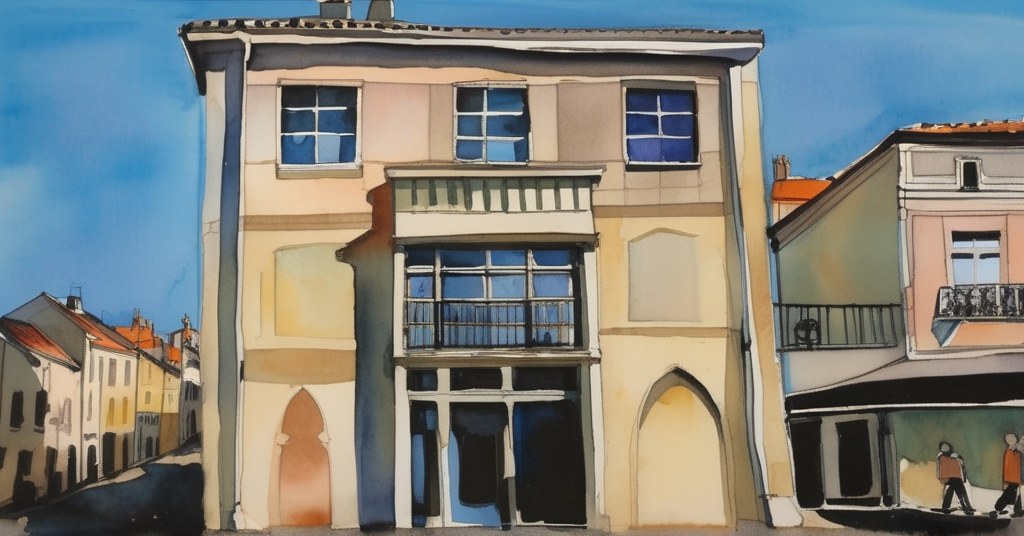 Aulnat — aquarelle — France