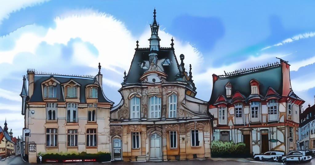 Auneau-Bleury-Saint-Symphorien — aquarelle — France