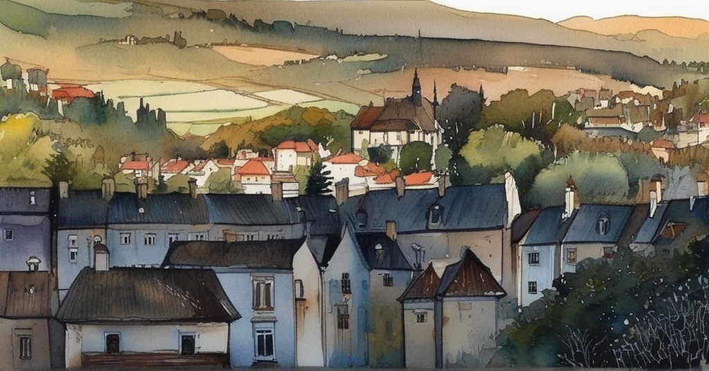 Aurillac — aquarelle — France