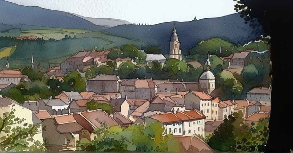 Auriol — aquarelle — France