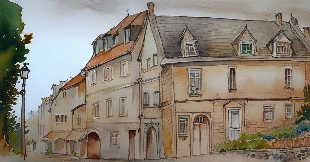 Autun — aquarelle — France