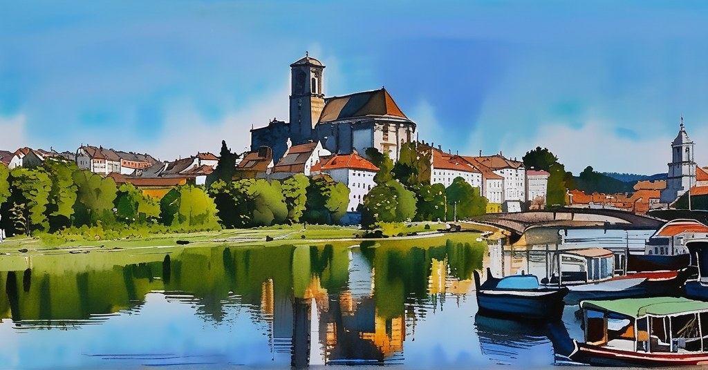 Auxerre — aquarelle — France