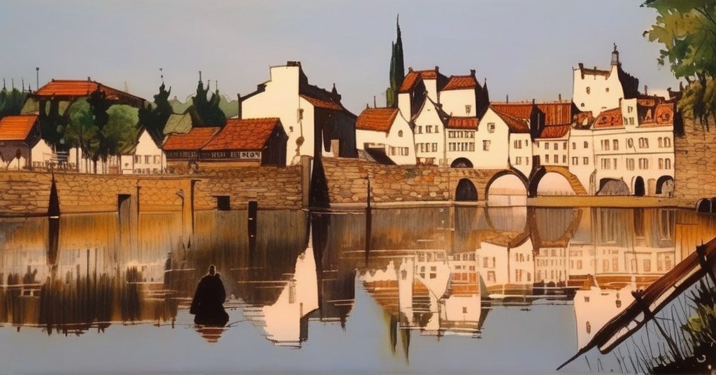 Auxonne — aquarelle — France