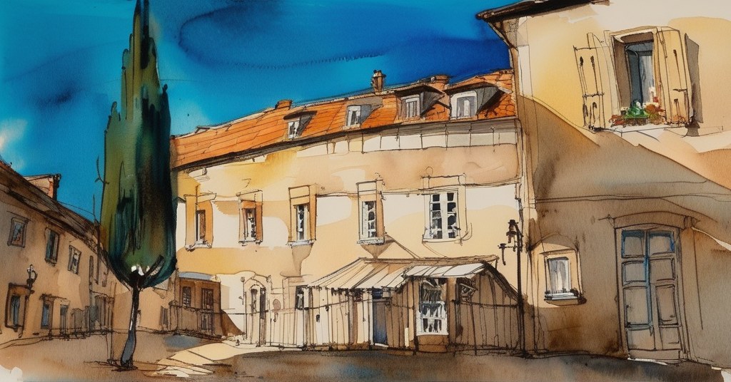 Auzeville-Tolosane — aquarelle — France