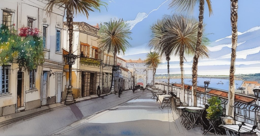 Aquarelle de Badalona
