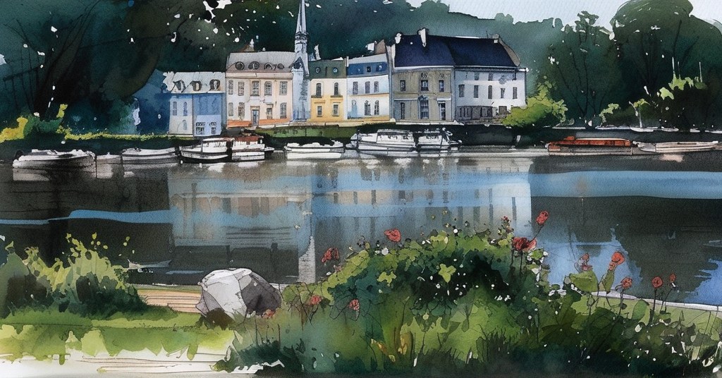 Bagnoles de l'Orne Normandie — aquarelle — France
