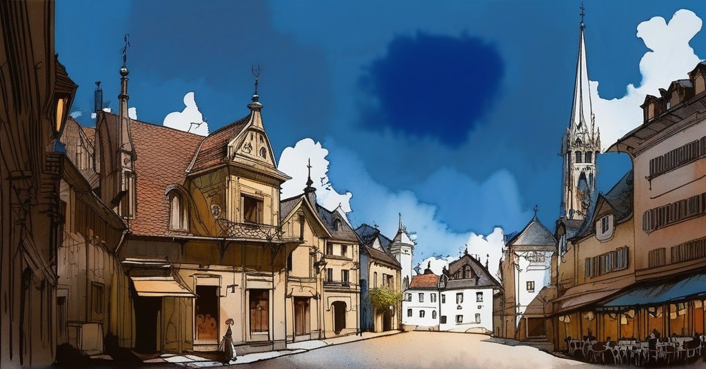 Beaune — aquarelle — France