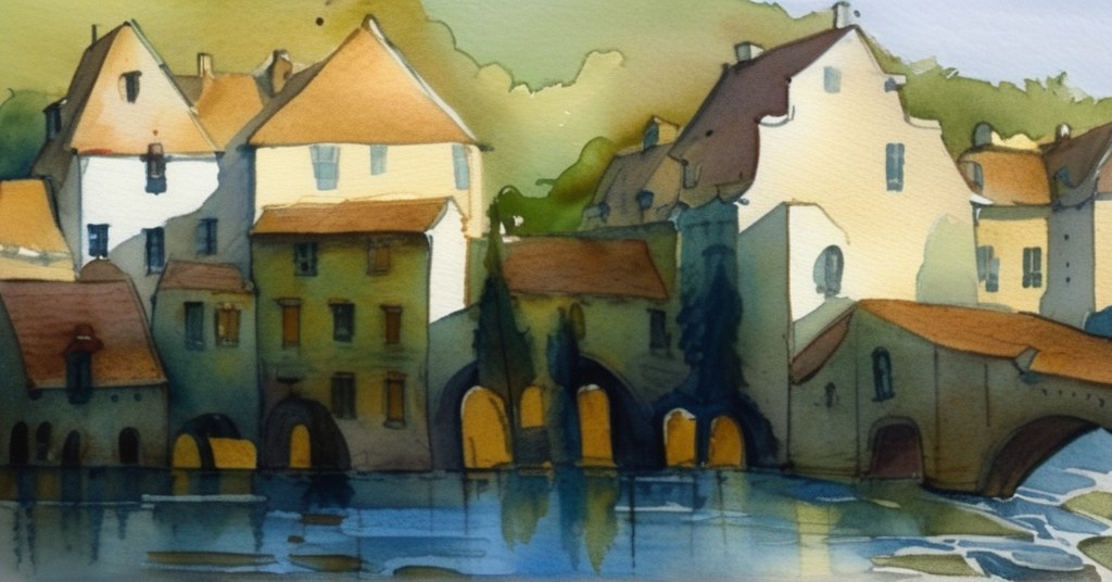 Belbeuf — aquarelle — France