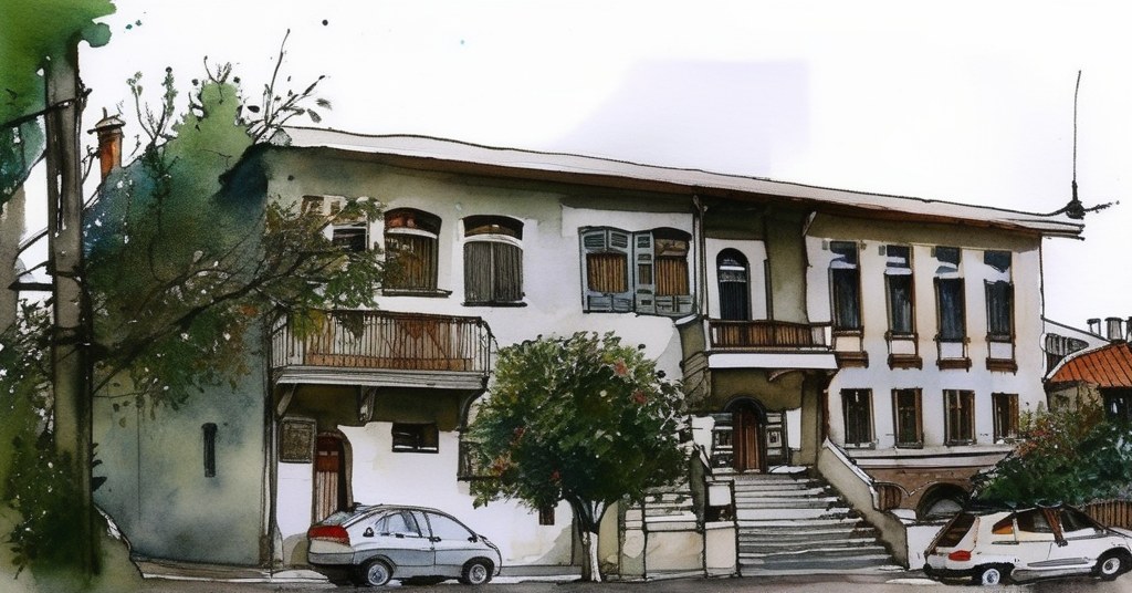 Beynes — aquarelle — France