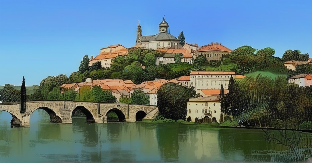 Béziers — aquarelle — France