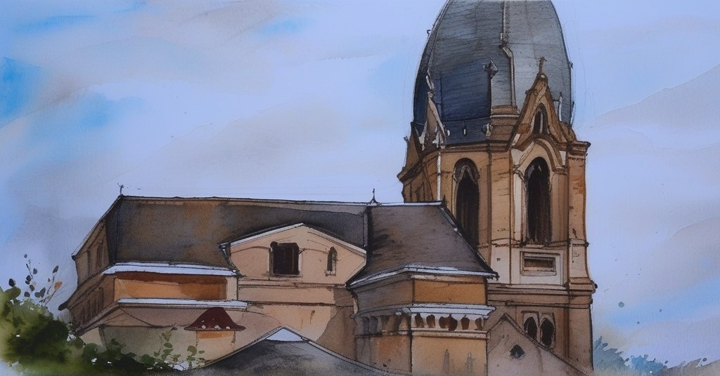 Bois-Colombes — aquarelle — France