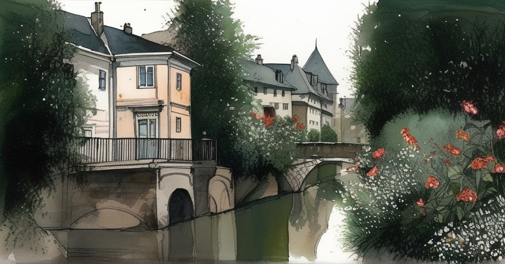 Bonneval — aquarelle — France