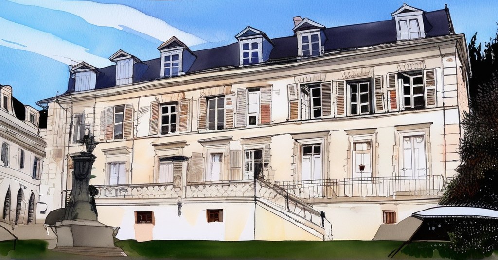 Bougival — aquarelle — France