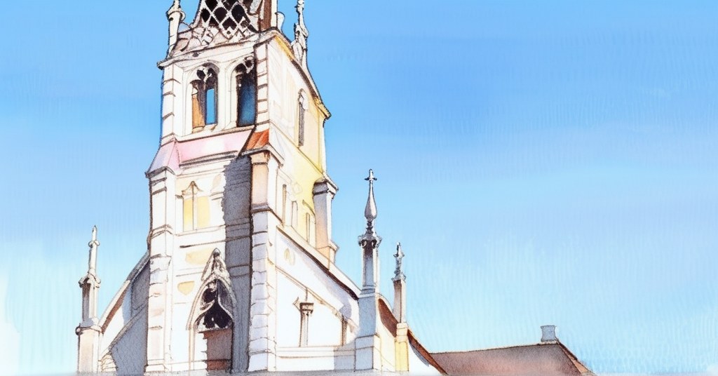 Bourg-Achard — aquarelle — France