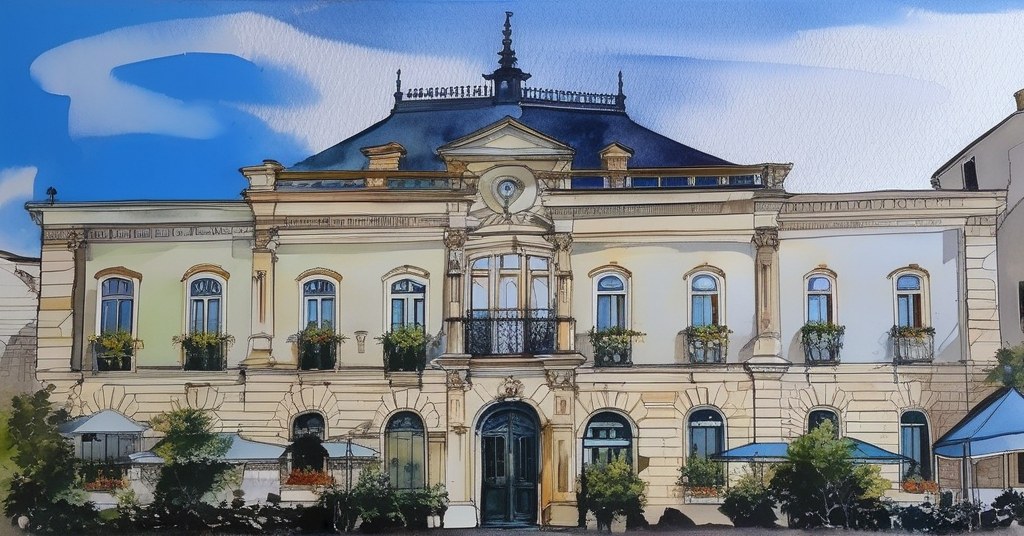 Bourg-la-Reine — aquarelle — France