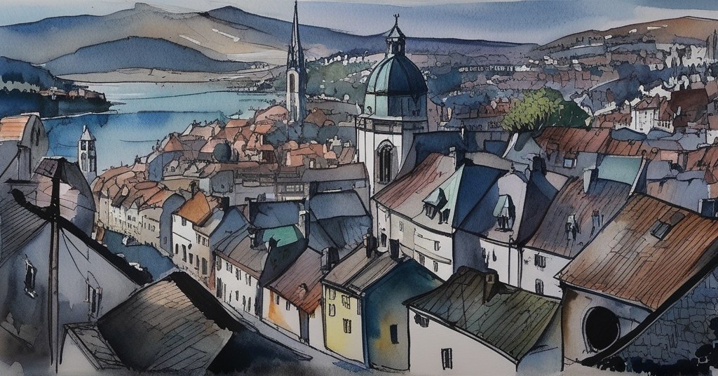 Aquarelle de Bourges