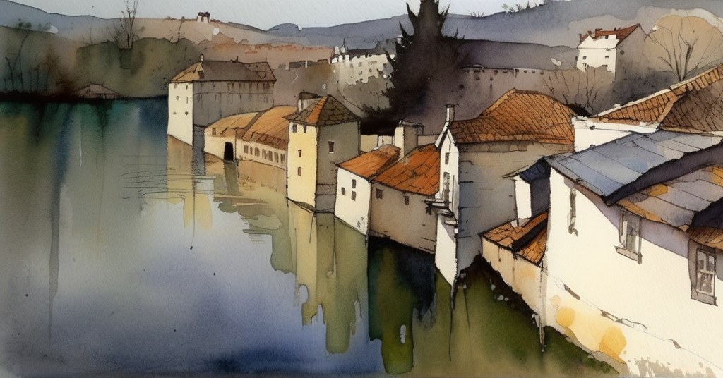 Brou — aquarelle — France