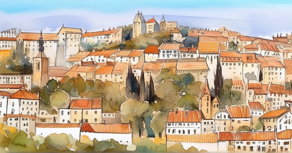 Aquarelle de Cáceres