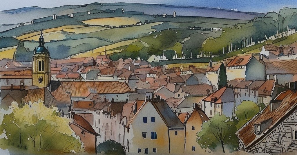 Carcassonne — aquarelle — France