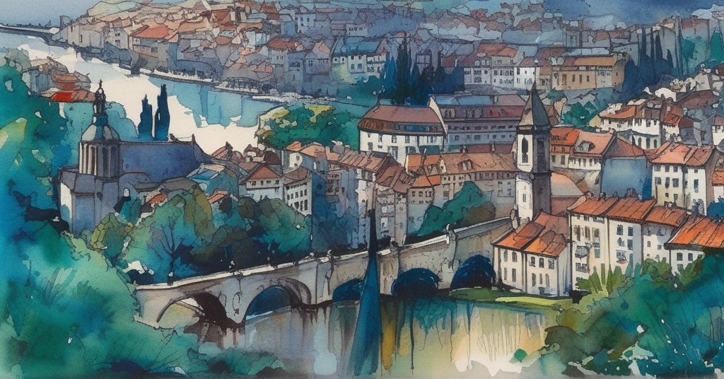Cascais — aquarelle — Portugal