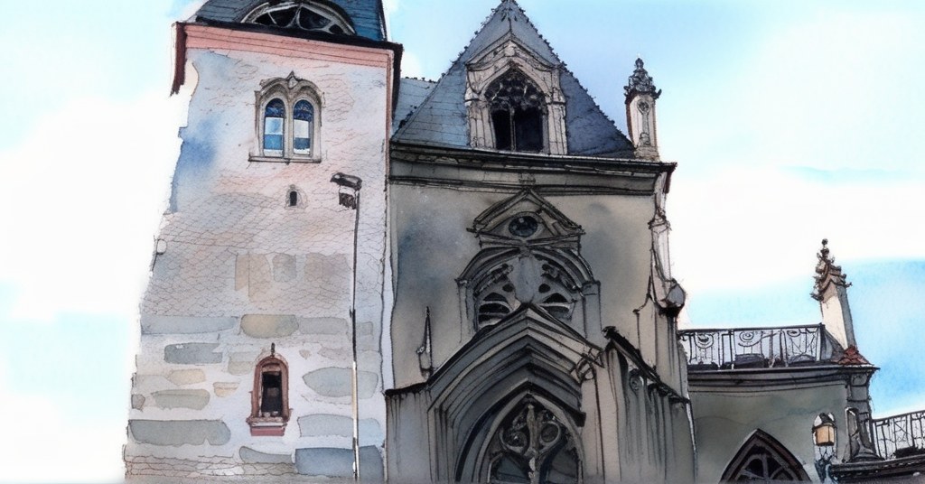 Aquarelle de Caudebec-lès-Elbeuf