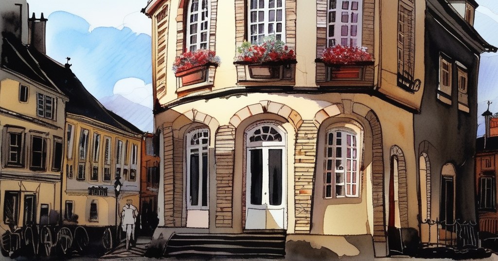 Châteauneuf-en-Thymerais — aquarelle — France